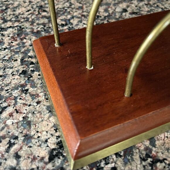 The Bombay Company Brass Arches & Trim Wood Letter Holder Vintage - Picture 13 of 16